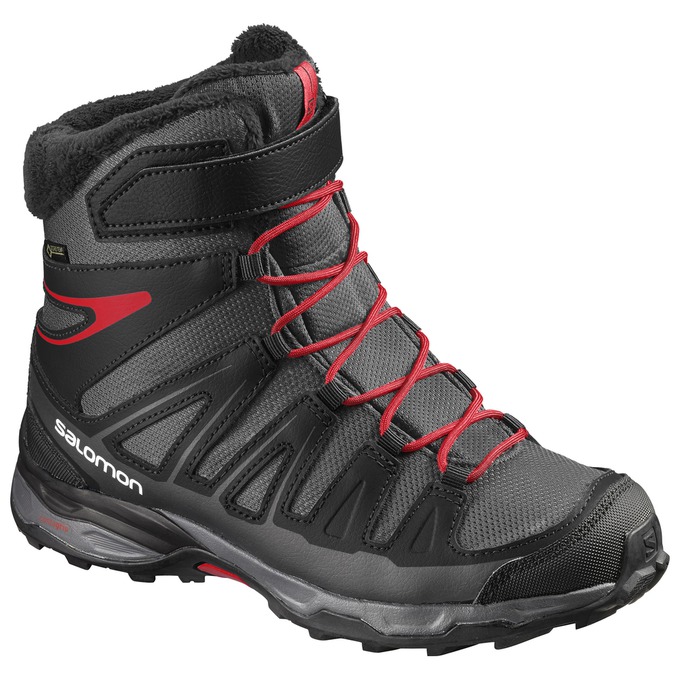 Botas De Invierno Salomon Niños Negras / Plateadas - Salomon Argentina X-ULTRA GTX® J ,168975-APX